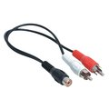 Quest Technology International 6'' Dual RCA (M) To RCA (F) Adapter Cable VCA-7020